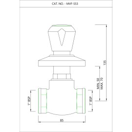 Flush Cock with Wall Flange