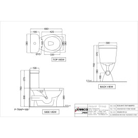 Bowl with cistern for Coupled WC