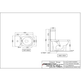 Bowl with Cistern for Coupled WC